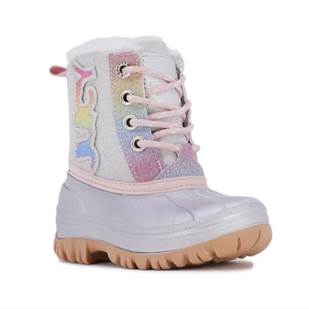 JUICY COUTURE Little Girls Glitter Sparkly Snow Duck Boots Water Resistant